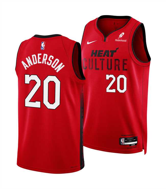 Mens Miami Heat #20 Kyle Anderson Red 2025 City Edition Stitched Jersey Dzhi->miami heat->NBA Jersey